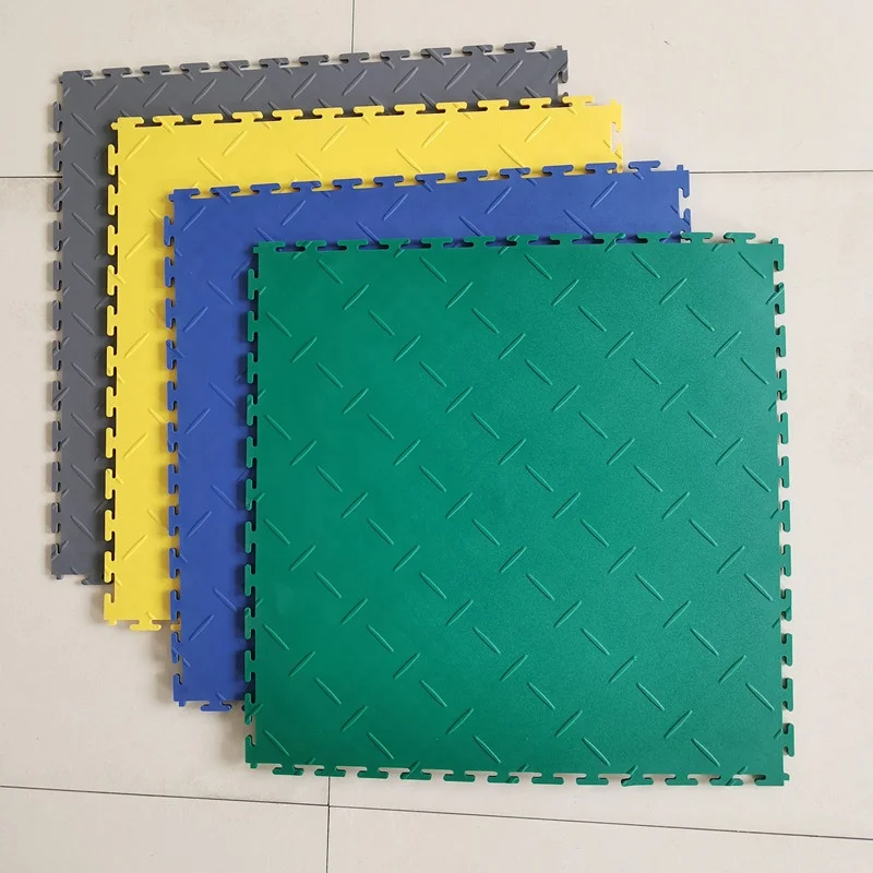 2024 best selling pvc interlocking garage floor tiles/removable pvc interlocking floor mats for warehouse