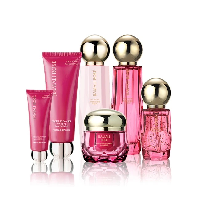 Private Label Beauty Women Skin Beauty Skincare Face Nourishing Facial Rose Skin Care Set