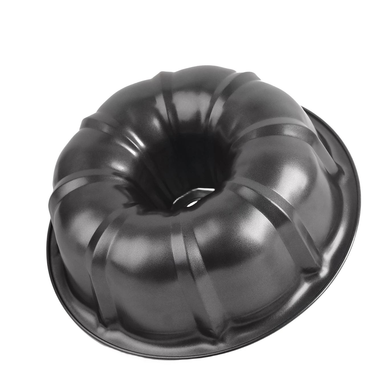 Wholesaler Premium Non-Stick 9.6 inch Fluted Tube Pan Carbon Steel Bundt Cake Pan Tube Pan Baking Mold for Buntelet