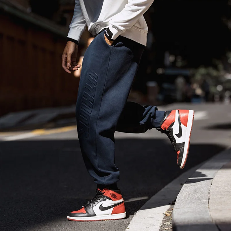 Sweatpants Baggy Soft Jogger Sweat Pants Custom Plain Drawstring 3d Embossed Logo Fleece for Men Casual Lightweight Knitted 100