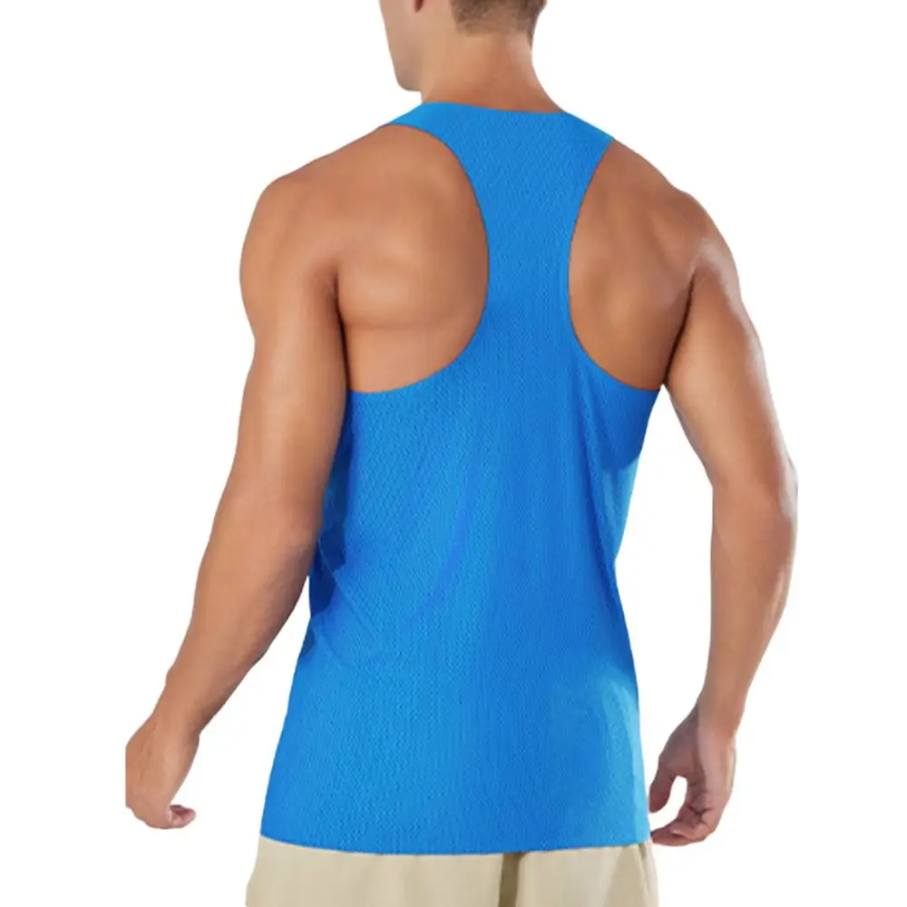 Custom Logo Men Marathon Track and Field Training Quick-Drying Sportswear Outdoor Round Neck Tank Tops