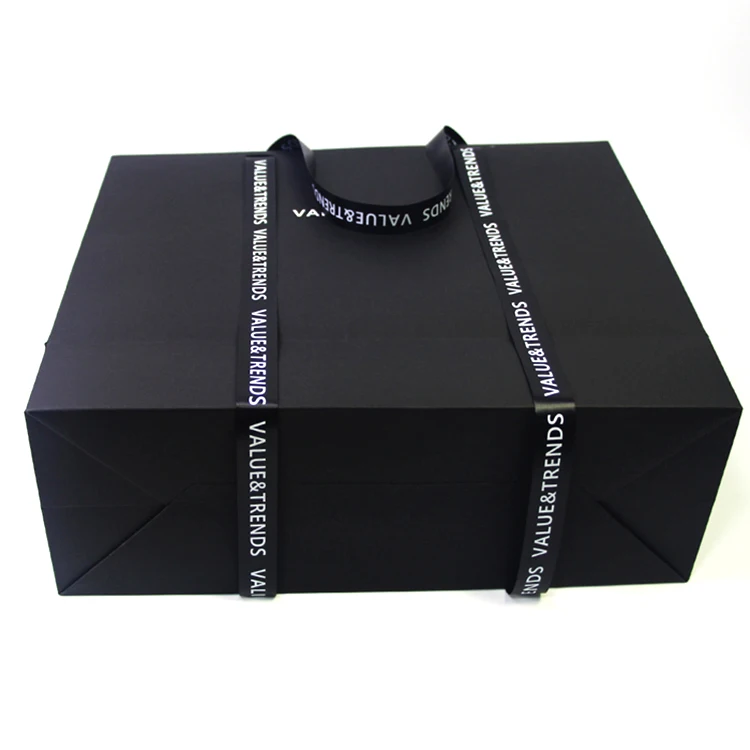 factory custom fashion satin drawstring boutique shopper gift paper kraft bag with print your own logo