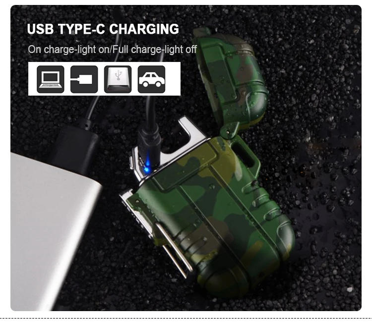 Explorer Lighter Factory Direct Wholesale USB Rechargeable Waterproof Electric Dual Arc Plasma Lighter