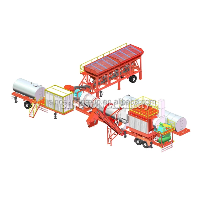 Road Machinery 40TPH  mobile drum mix Asphalt continuous mix  Plant , mobile Asphalt plant Price