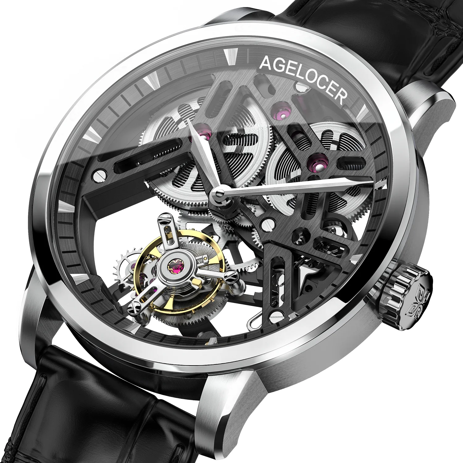 
 Agelocer часы мужские наручные роскошные механические Автоматические ture tourbillion наручные часы  