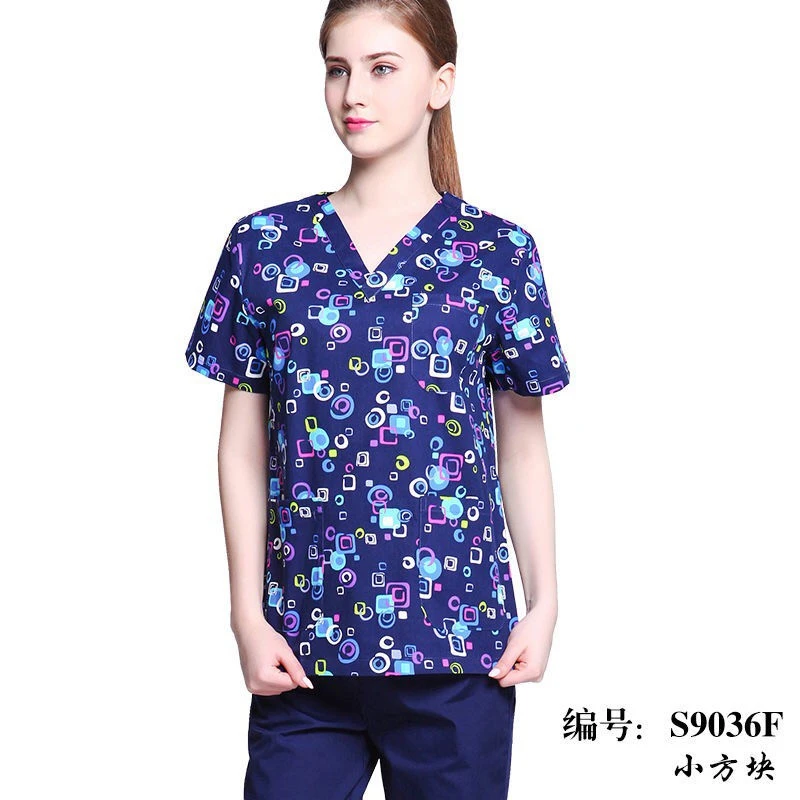 Hot Sale Free Name Embroidery Scrub Suit Clothes Medical Uniform Unisex Short Sleeve Nurse Set Hospital Uniform Surgical