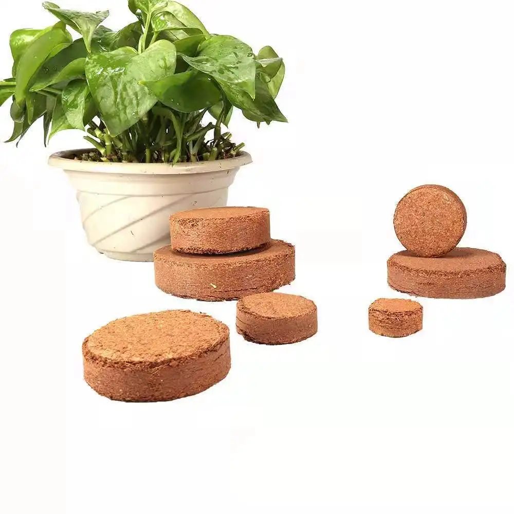 E4 Seedling Growth Cocoa Peat Nutrient Soil Block Multi Flesh Soil Organic Fiber Peat Granules Greenhouse Compressed Coco Peat