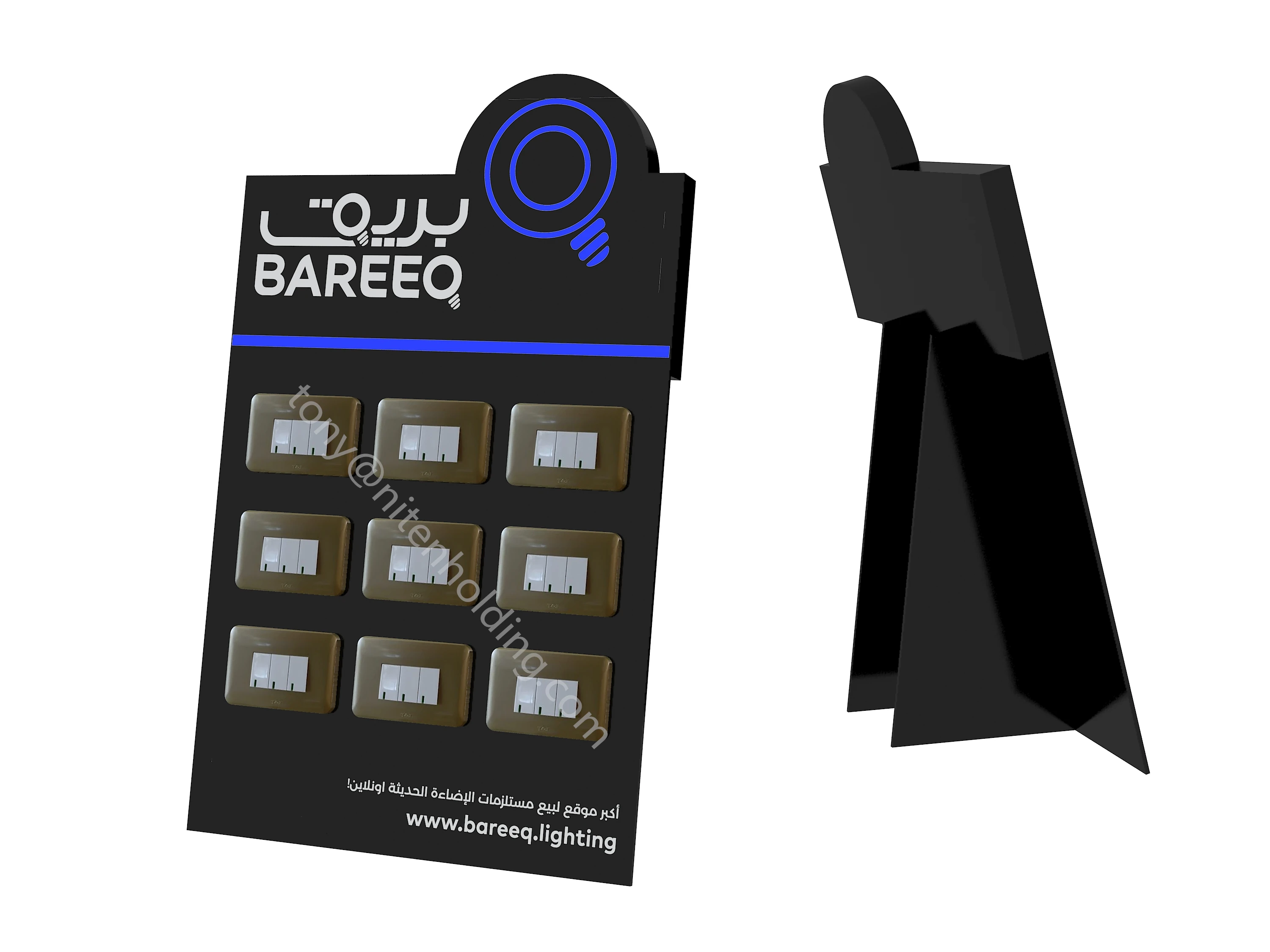 Trade Show Custom Smart Door Lock Door Lock Display Stands MDF Table Display Stand For Smart Door Lock