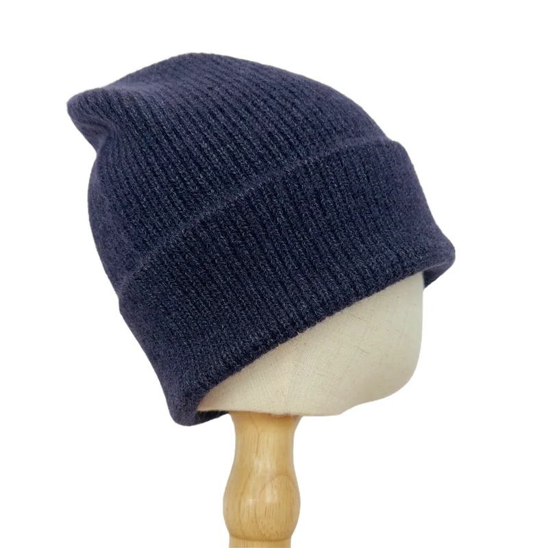 New Arrival Simple Design Neutral knitted ribbed hat Soft hat Casual hat