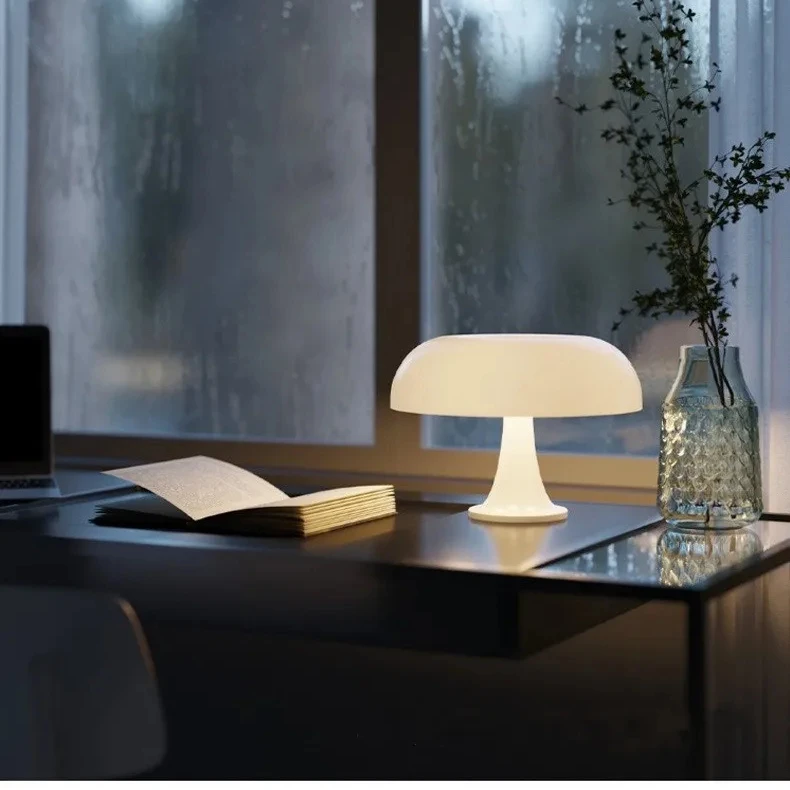 Bedroom Bedside Coffee Shop Living Room Decor Lighting Indoor Decoration Desk Lights Orange Mushroom Led Table Lamp