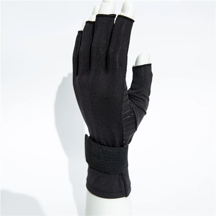 Daily nursing rehabilitation half - finger Therapeutic copper compression arthritis safety gloves