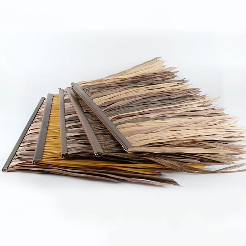 Factory Wholesale synthetic thatch artificial thatch roof artificial coconut leaves roof thatch palmex roof