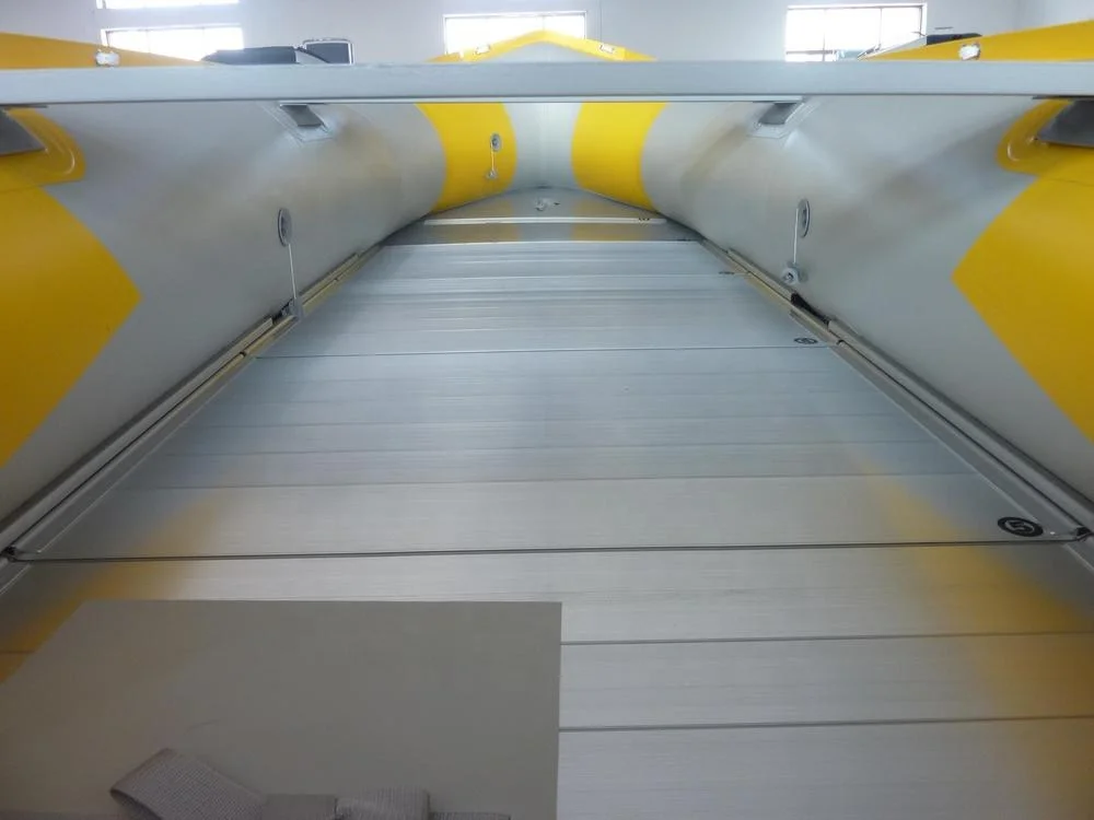 Aluminum Floor Inflatable Rescue Boat Hypalon/PVC Luxury Pontoon Boat