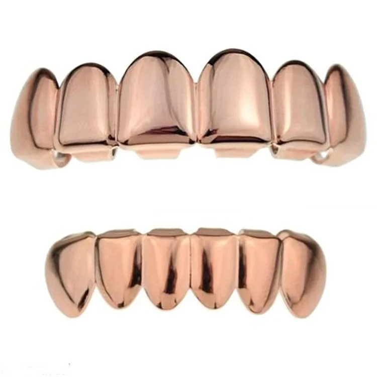 Wholesale Teeth Grillz Set Para Dientes Vampire Fangs Gold Plated Hip Hop Teeth Grillz For Women Men