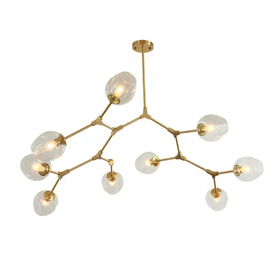 Nordic postmodern chandelier glass chandelier living room dining room bedroom simple lamps magic bean molecular glass chandelier