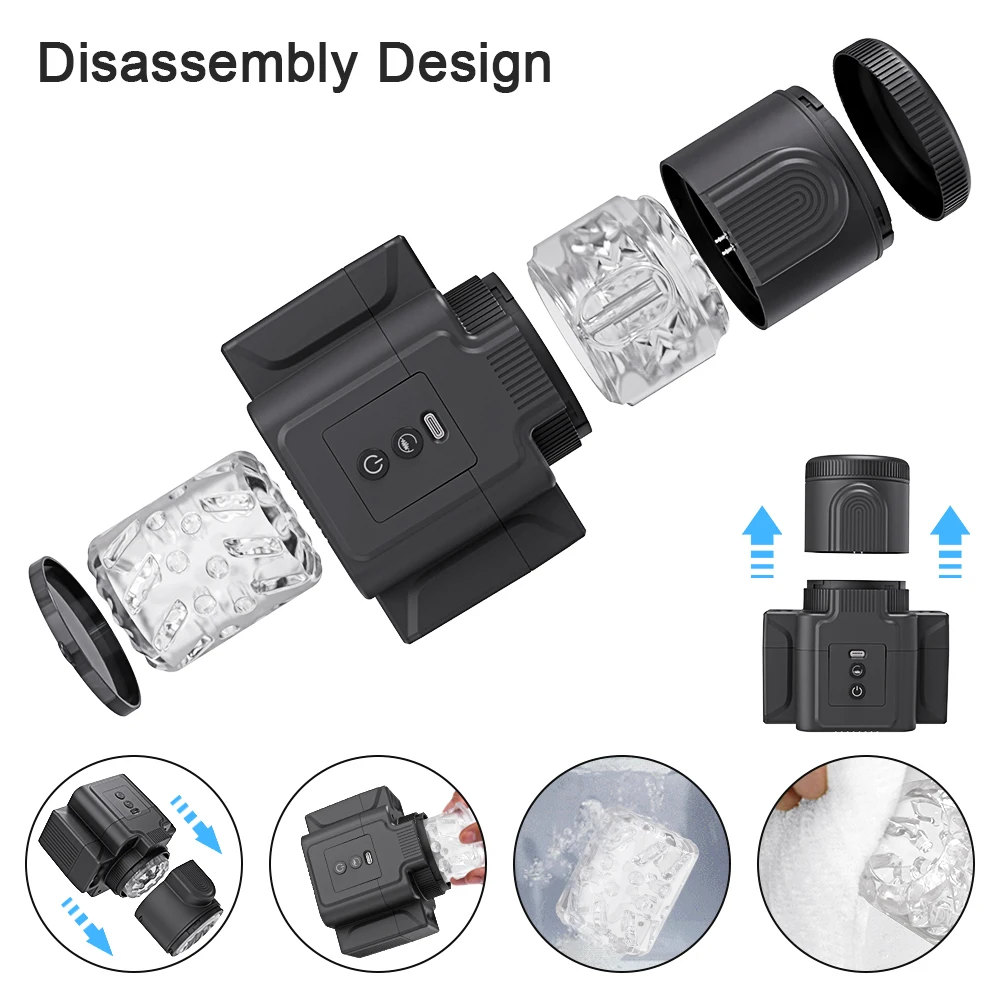 2023 New Design Hidden design Camera Masturbation Cup 2 in 1 Rotation masturbators sex toy for men penis stimulation