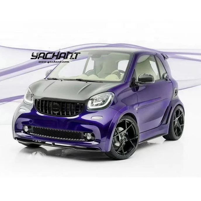 Dry Carbon Fiber 2015 to 2019 Smart Fortwo C453 MS Style Hood Body kit Fit For Fortwo C453 Hood Bonnet
