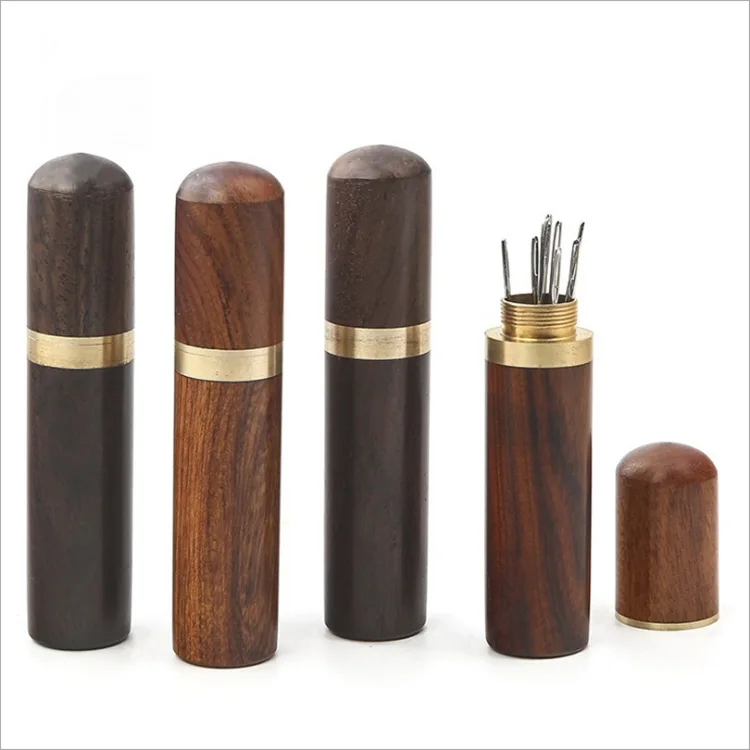 High quality knitting sewing accessory sandalwood needle cylinder household toothpick cylinder