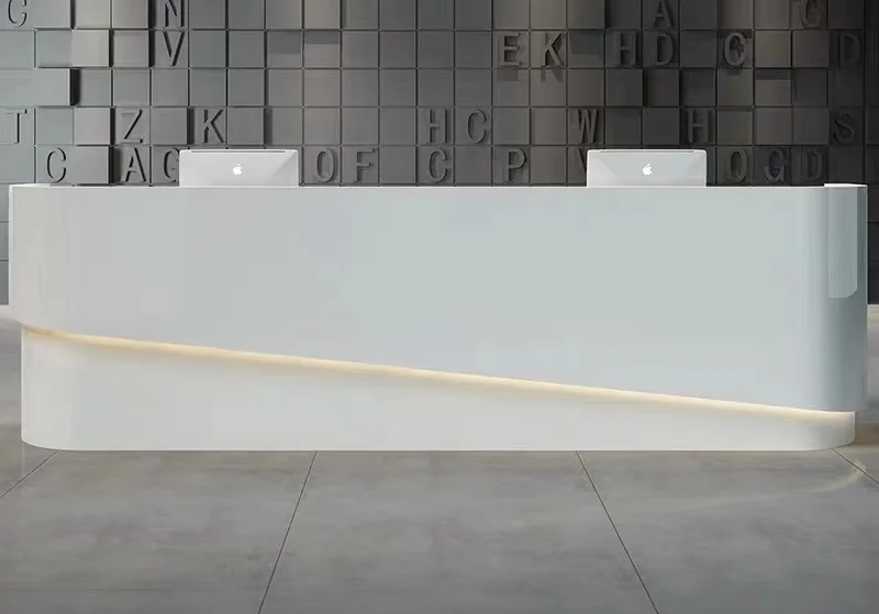 Contemporary design custom-made artificial marble spa reception furniture