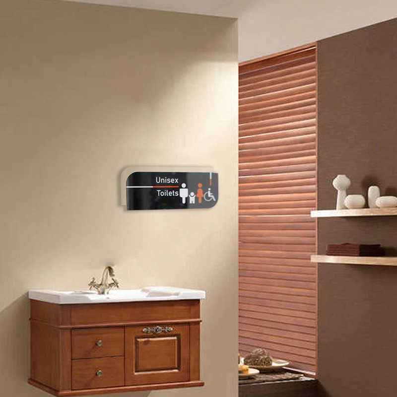 Оптовая продажа индивидуальных светоотражающих знаков для унитазов из алюминиевого материала, гарантированное качество, знаки для туалета