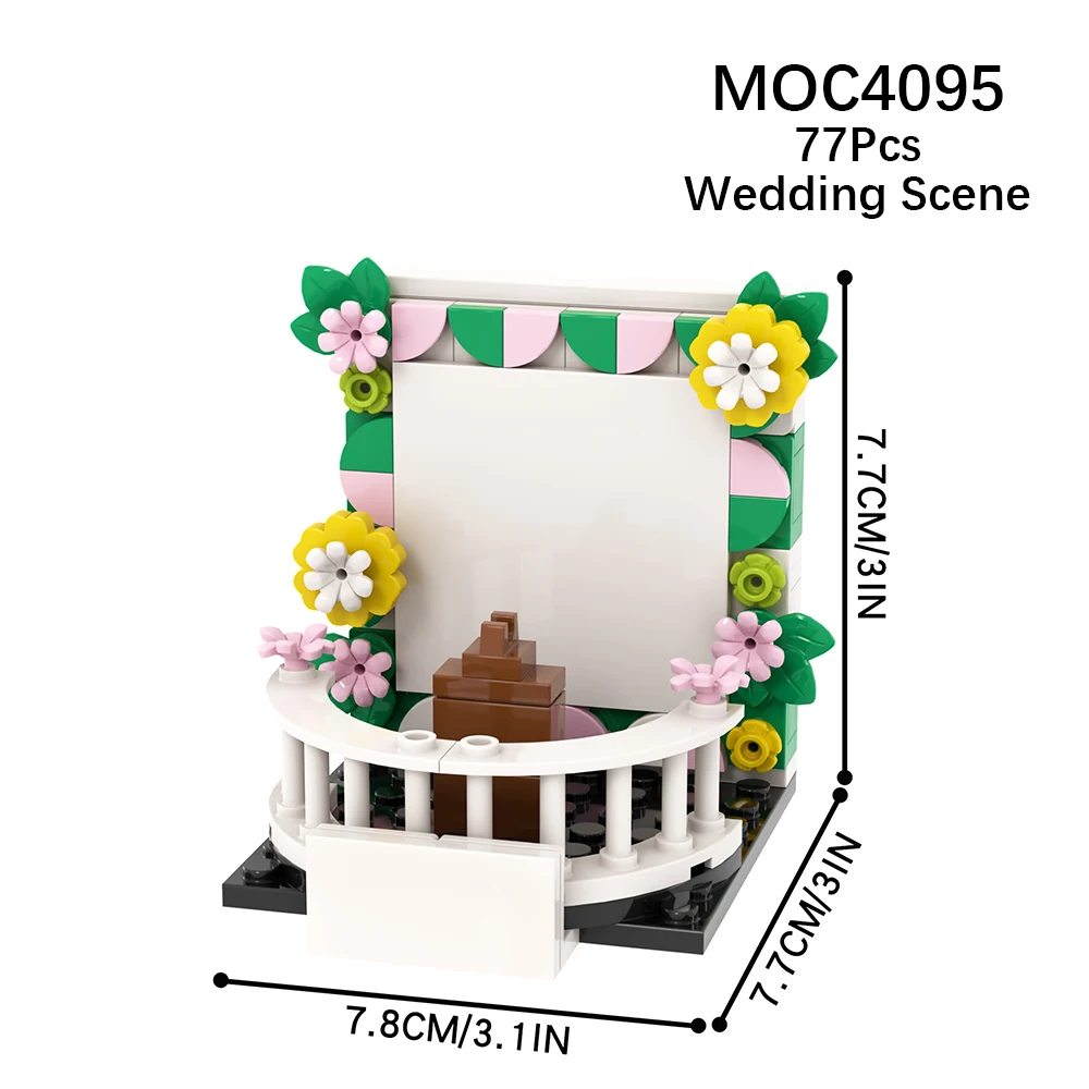 wholesale city Series Wedding scene White Arch MOC MOOXI MOC4095 blocks & model building toys bricks promotional toys