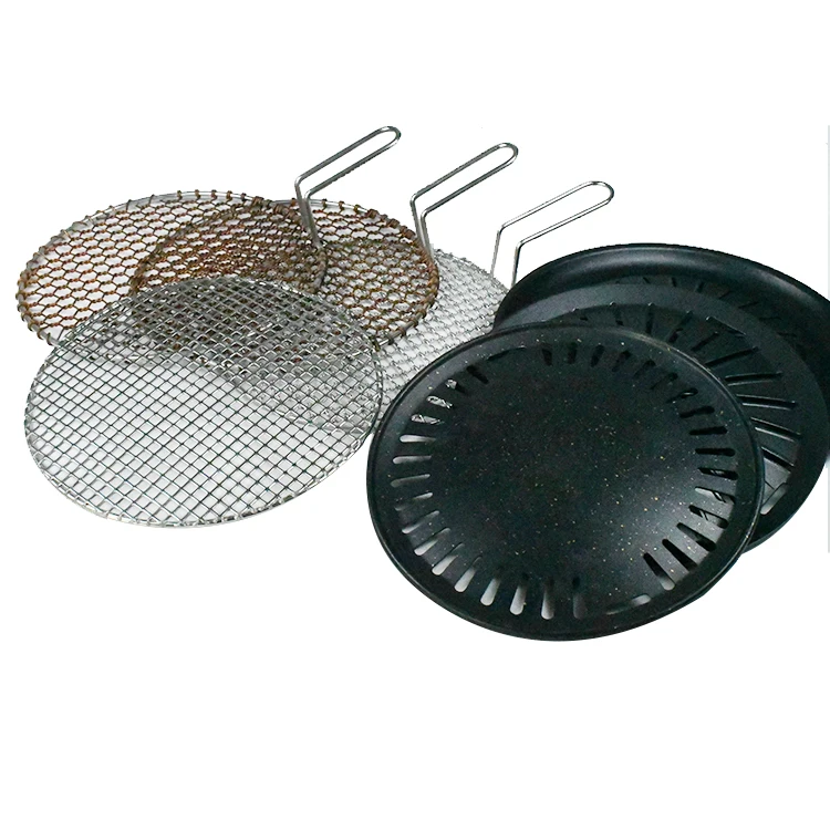 Hot sell smokeless tabletop korean bbq grill portable Cast Iron charcoal grill