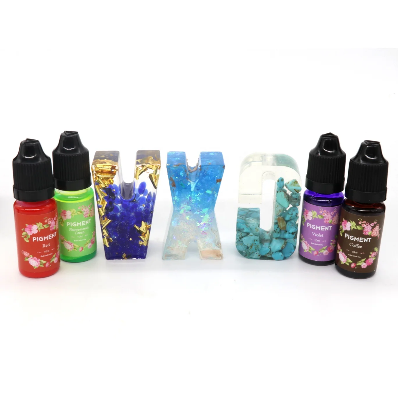 24 Colors General Pigment for Handmade craft 10ml Crystal Drop Glue Epoxy Resin and UV resin Dye liquid  pigment resin  pigment