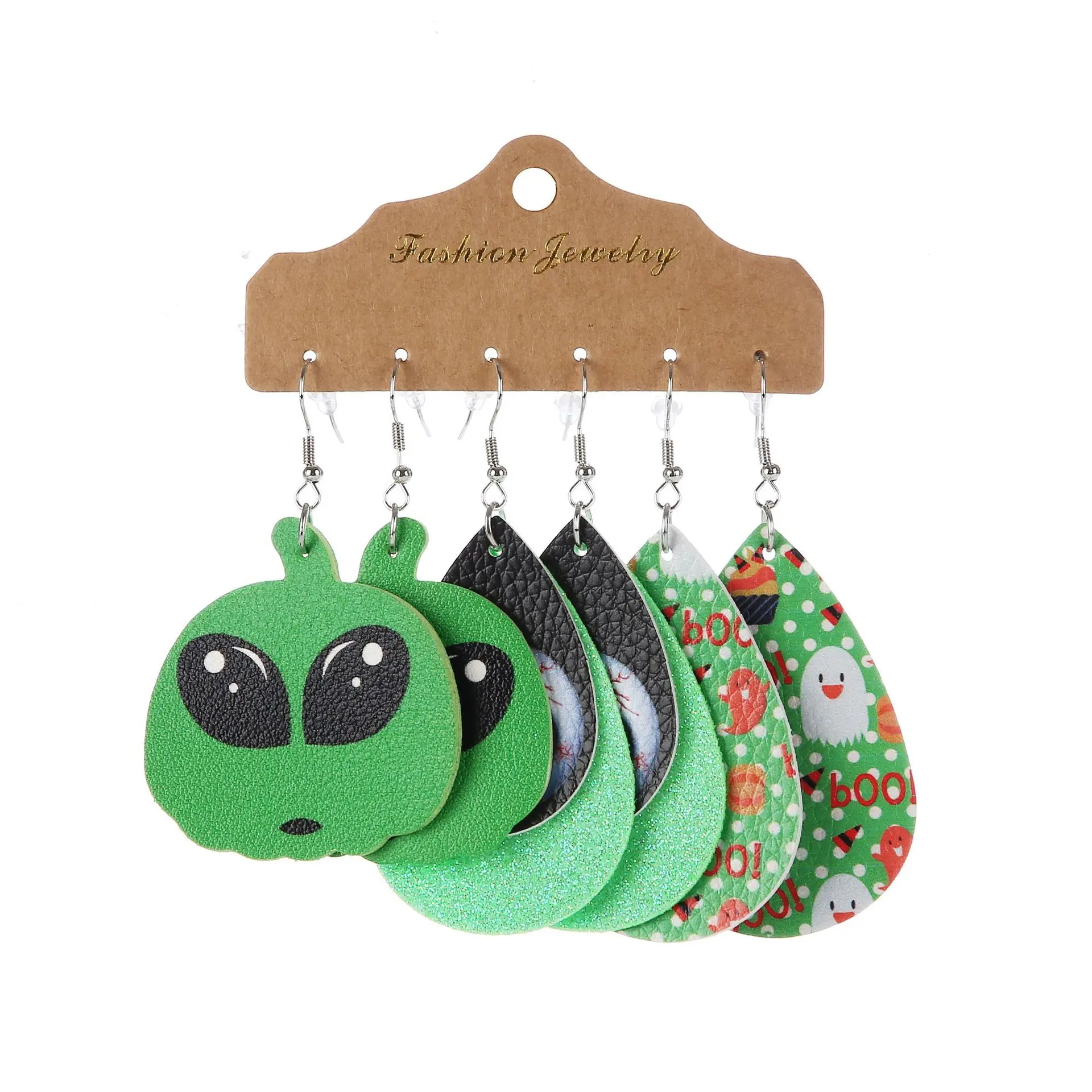 3 pair Halloween Earrings Halloween Jewelry Horror Thriller Clown Bloodstain Charm set