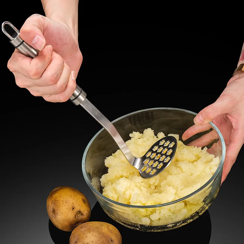 Factory Direct Vegetable Fruit Multi Purpose Industrial Ricer Garlic Stainless Steel Potato Masher Press