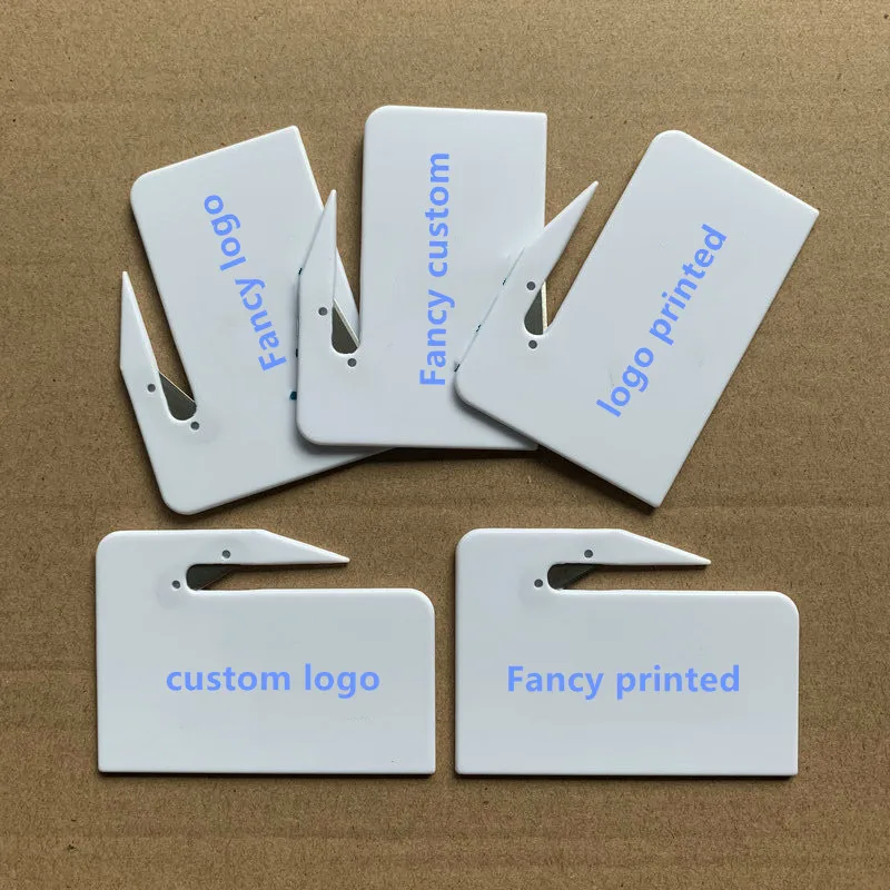Безопасный нож для открывания картонных коробок с логотипом на заказ, прочный нож для открывания пластиковых конвертов и букв