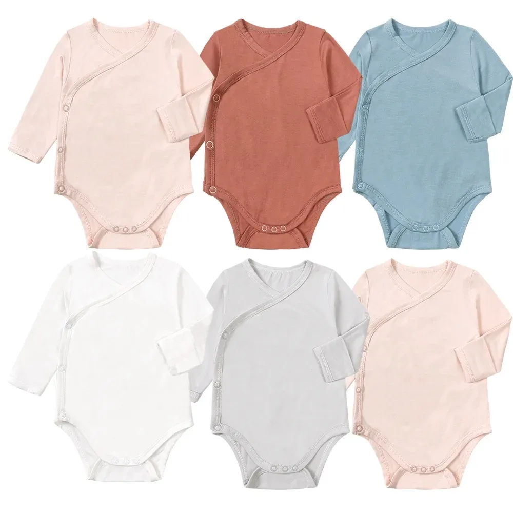 0-24Months Custom Design Organic Cotton Baby Clothes Baby Boy Romper Unisex Onesie Long Sleeve Soft Clothes Baby Bodysuit