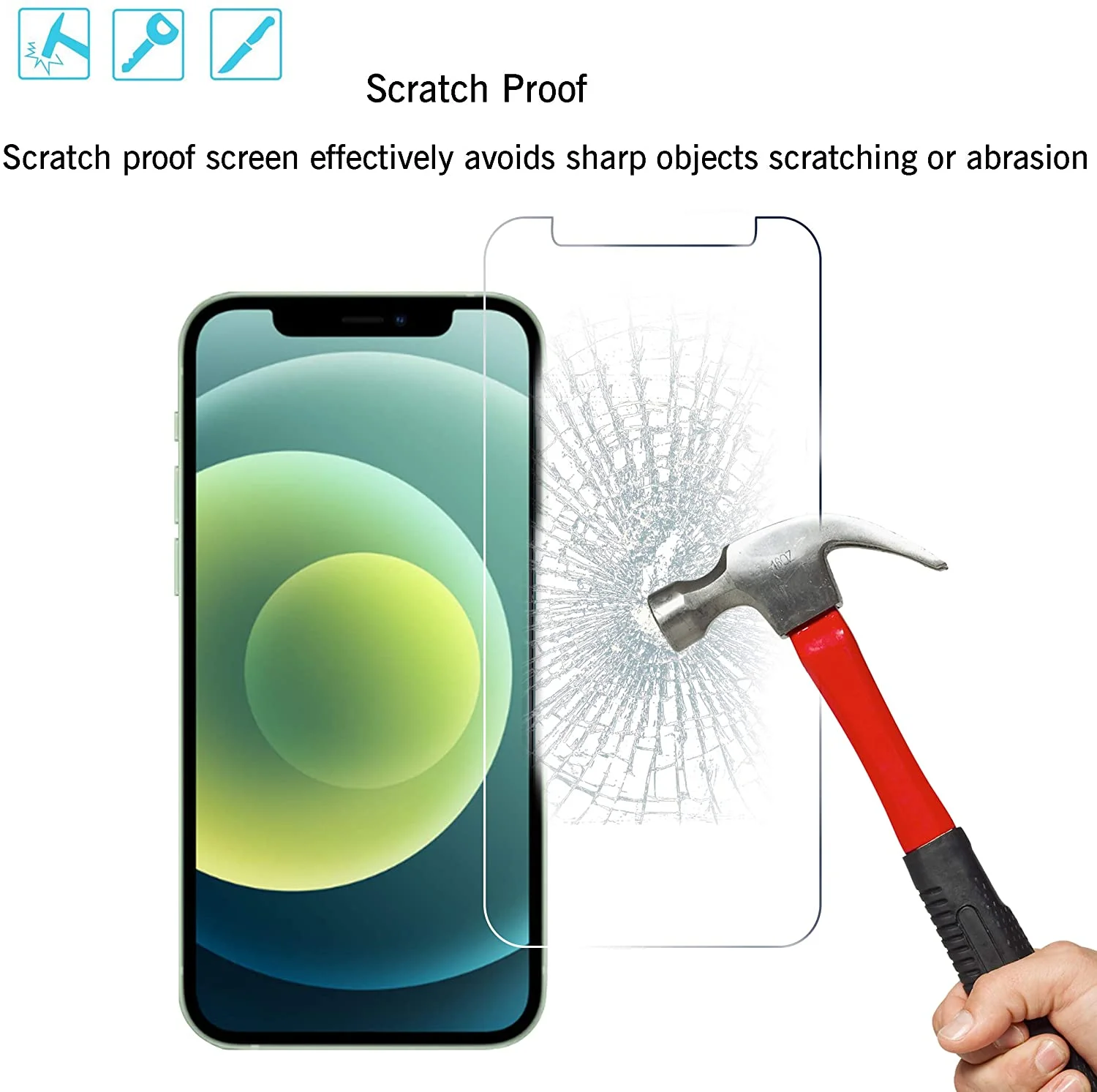 High Quality Anti-scratch Screen Protector for iPhone 13 Pro Max/ Xs Max Case-Friendly Bubble-Free Tempered Glass for iPhone 12