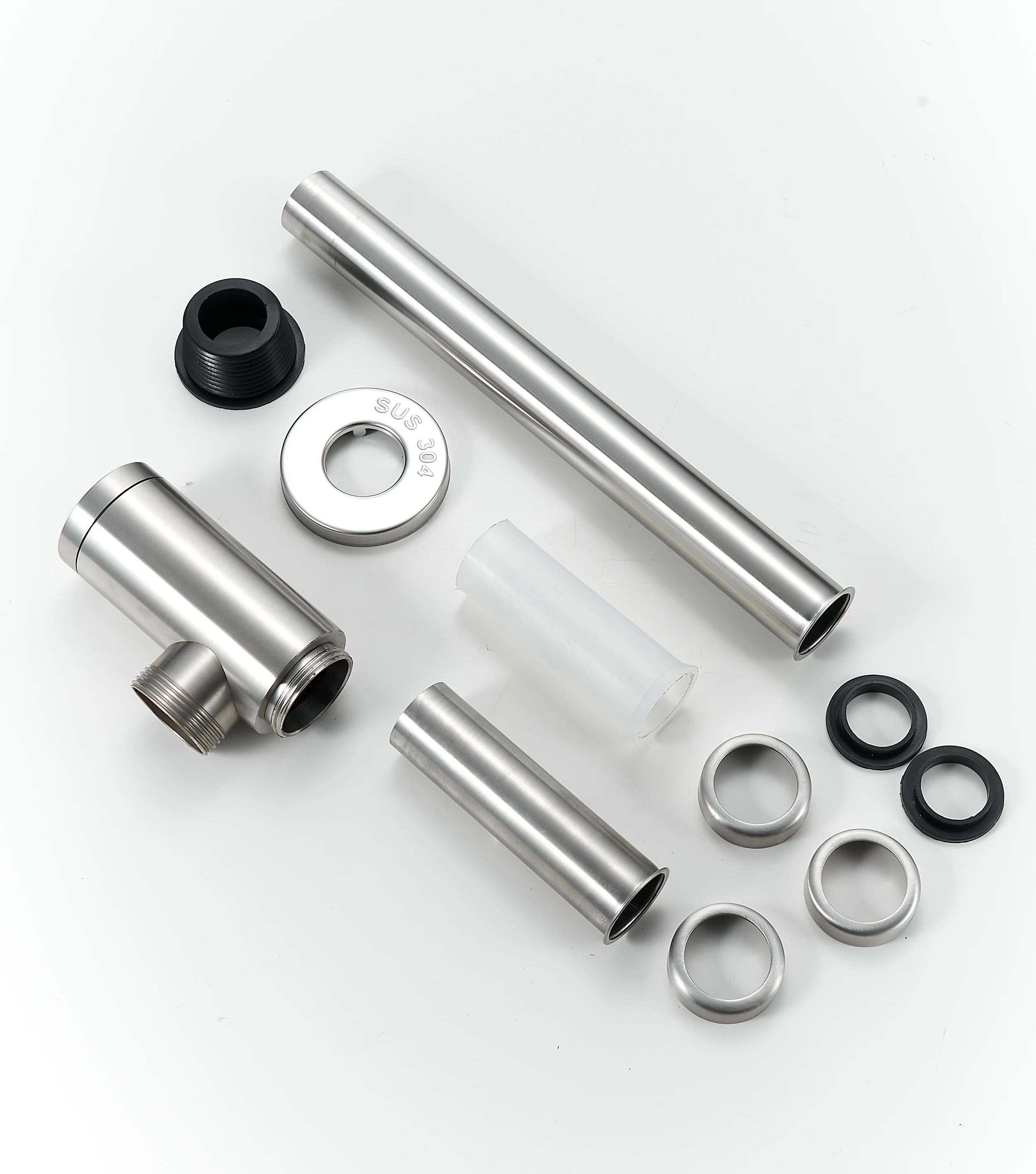 Wholesale Taizhou Manufacturer SUS304 Bottle Trap P Trap Round Siphon Drain Pipe Stainless Steel