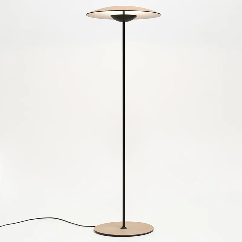 LED Simple American fabric 110v nordic lamp bedroom living room decoration metal plug-in japanese floor lamp