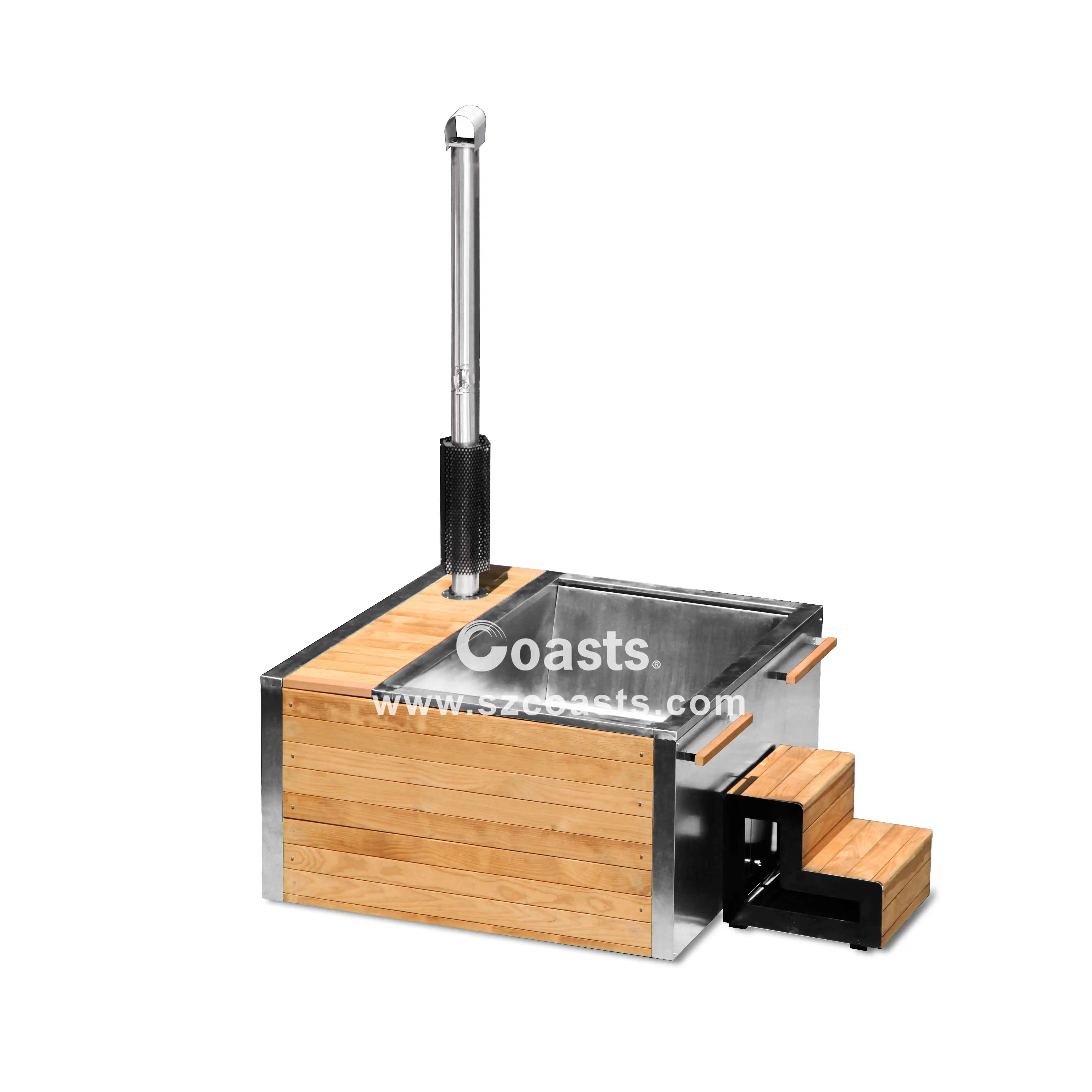 New Outdoor Wood Burning Stove Hot Tub Stainless Steel Hot Tub Spa Outdoor Hot Tub Swimming Pool
