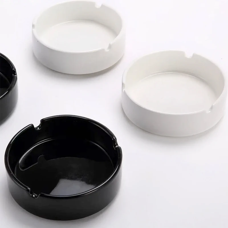 Пепельница для сигарет глянцевая черная керамическая пепельница для улицы в помещении настольная пепельница для курения пепельница для дома с индивидуальным логотипом умная пепельница