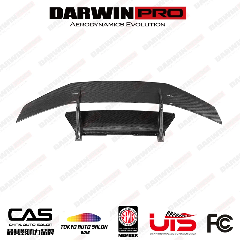 DarwinPRO Performante Style Carbon Fiber Trunk Spoiler Wing with Base and Engine Hood ForLamborghini Huracan Lp610 LP580 EVO