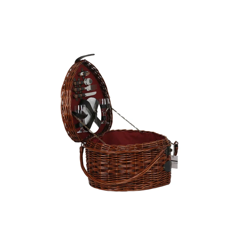 Романтическая подарочная корзина на День святого Валентина, наборы для двоих, плетеная корзина для пикника