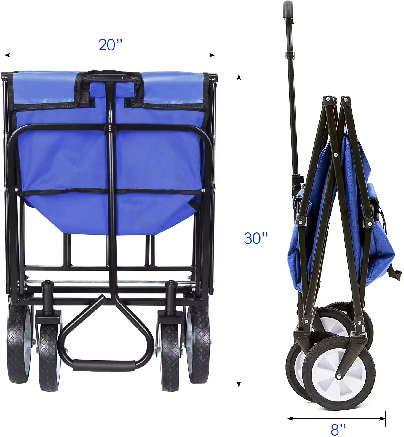 Large Capacity Wagon With 4 wheels Camping Cart  Portable Handy Cart Moving Platform Foldable beach cart