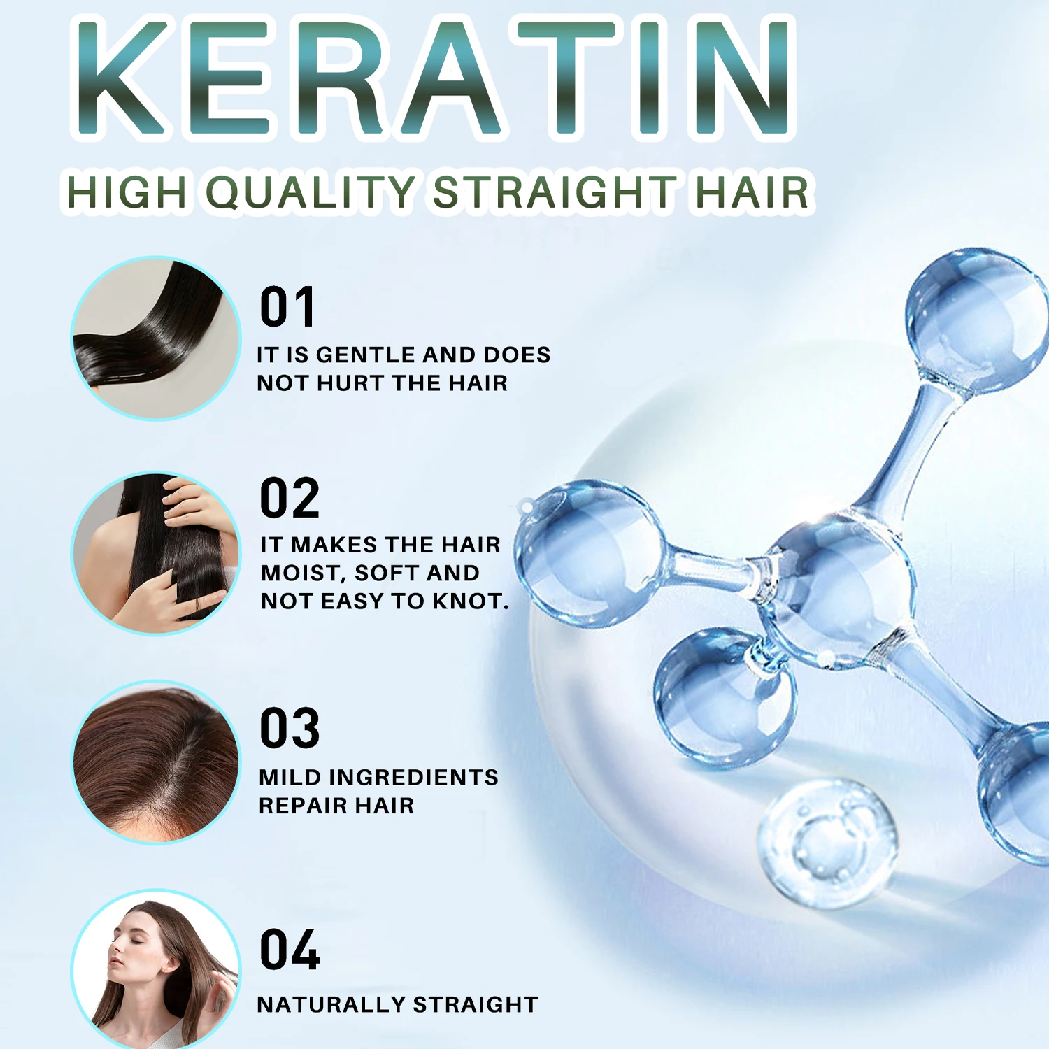 OEM Organic Hair Care Mask Smooth Moisturizing Repair Damaged Hair  Brazilian Keratin Treatment Straightening Hair Cream