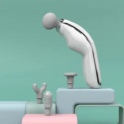 2023 New Product Professional Dolphin Shape Brushless Sport Fitness Deep Tissue Fascial Vibration Muscle Mini Massage Gun