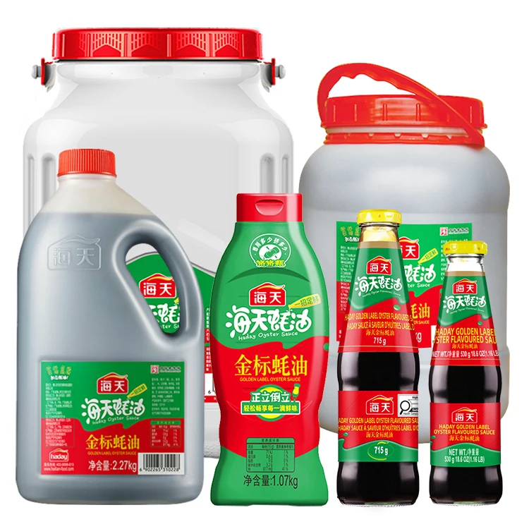 715g Golden label oyster flavoured sauce Haitian glass bottle familly using oyster sauce seasoning