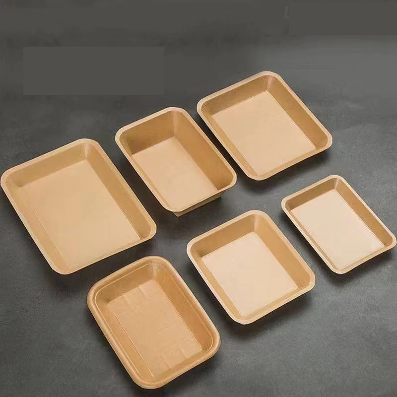 Disposable Paper Food Tray Kraft Food Paper Boat Tray Paper Tray For Food