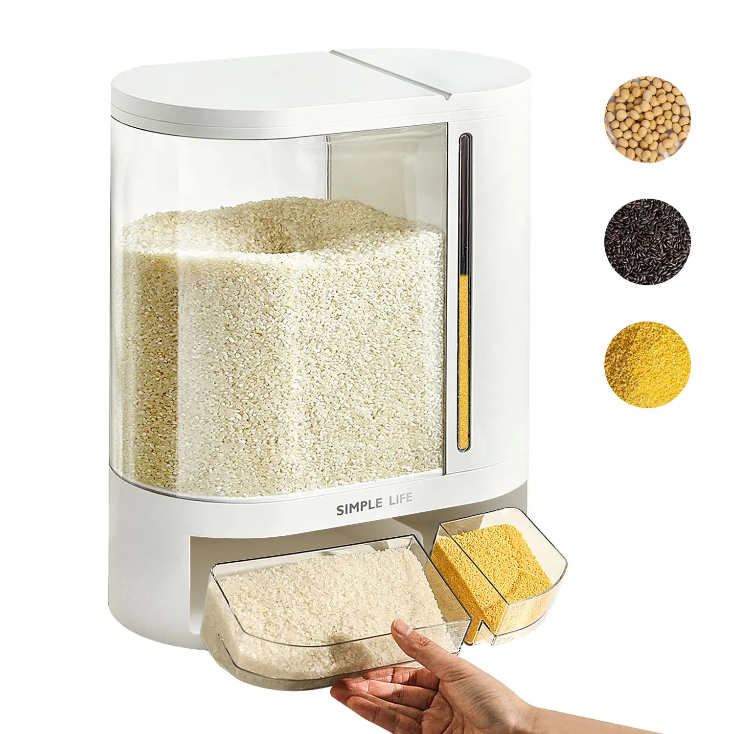 Best Selling Rice Storage Tool Large Capacity Storage Rice Bucket Grain Dispenser