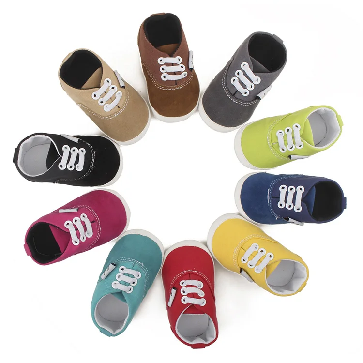 
Wholesale princess light soft manufacturer candy color sports green natural prewalker baby casual shoes 