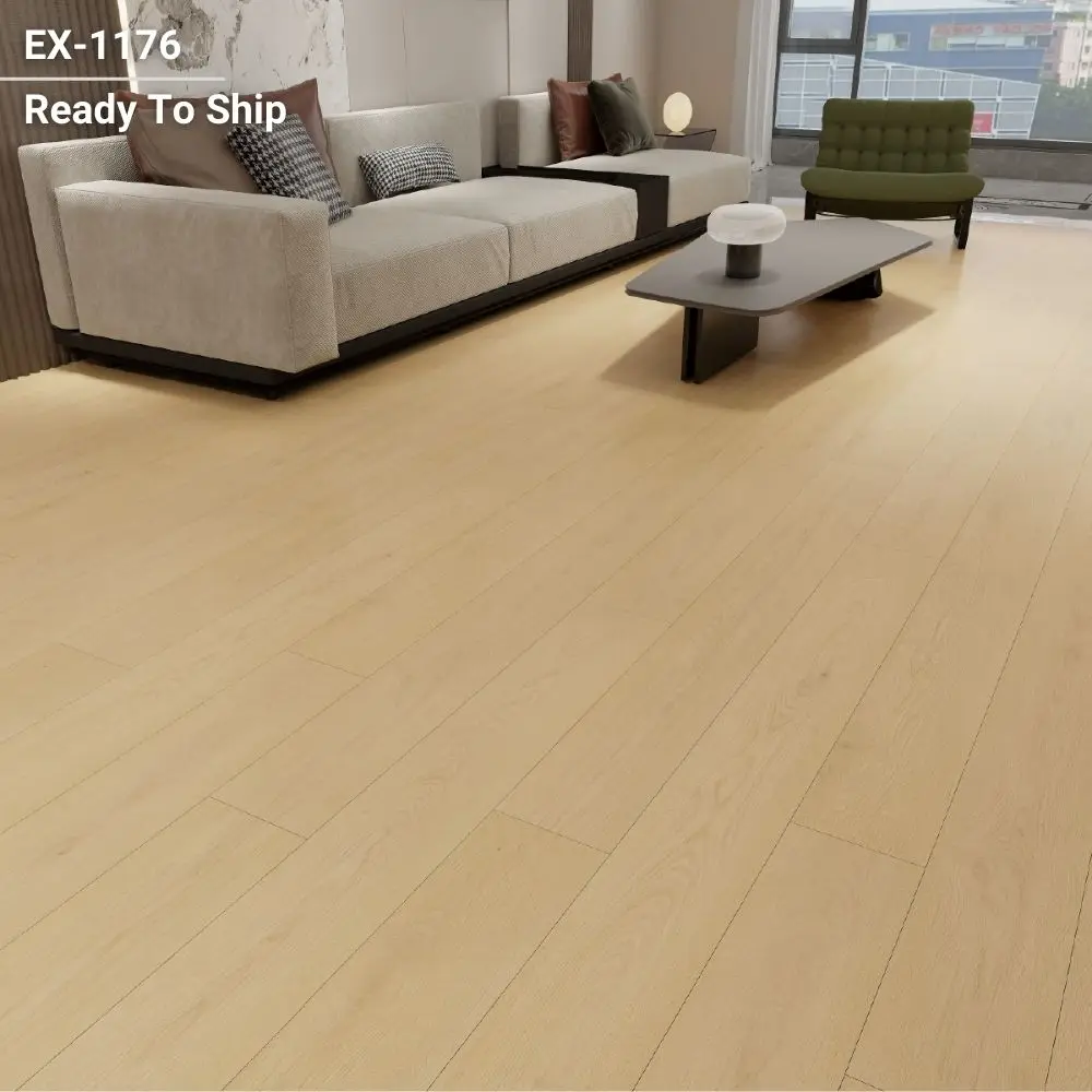 Waterproof 4mm 7mm 8mm light oak plastic pvc plank tile click lock flexible hybrid rigid core spc vinyl flooring