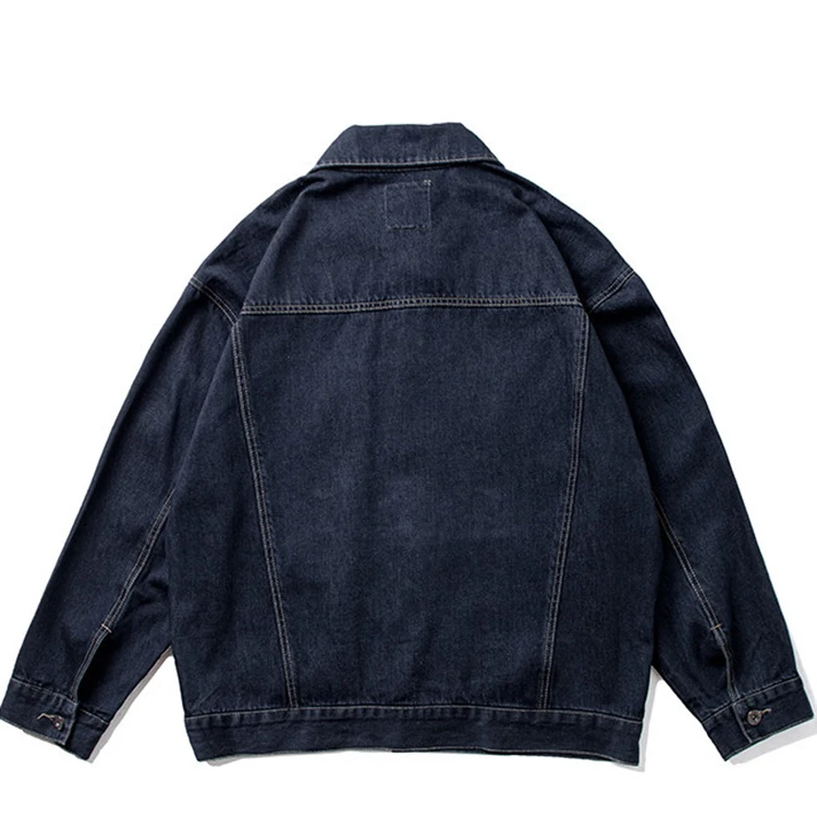 Factory oem wholesale high quality men cotton custom embroidered wash denim jacket
