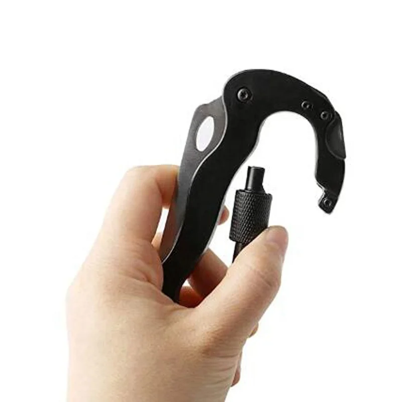 Outdoor Multi Tool carabiner knife custom stainless steel carabiner with screwdriver