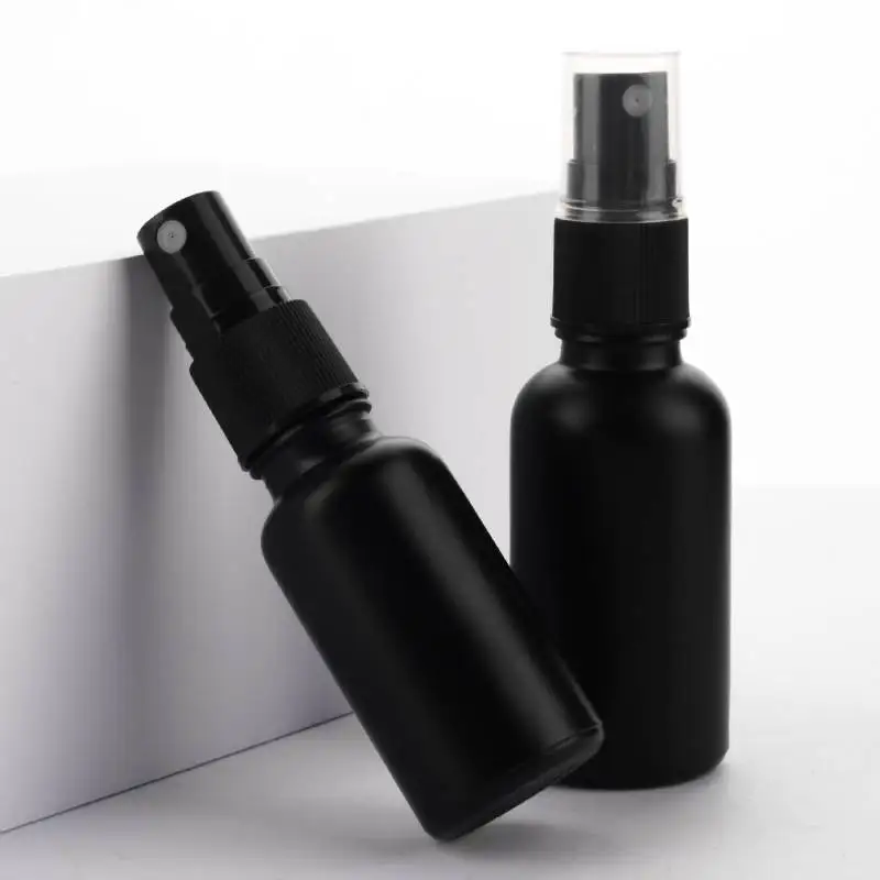 15ml 20ml 30ml Facial Toner Cosmetic Glass Fine Mist Spray Bottle spray bottle with black nozzle white plastic cover