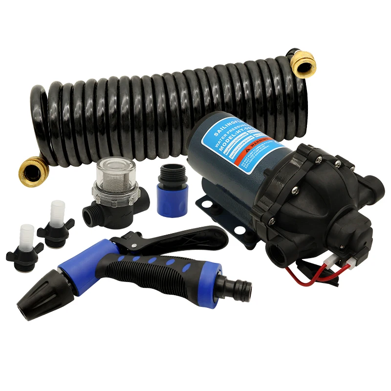12V 20.8LPM High Pressure Deck Washdown Water Pump Kit Electric Marine Cleaning Pump Kit